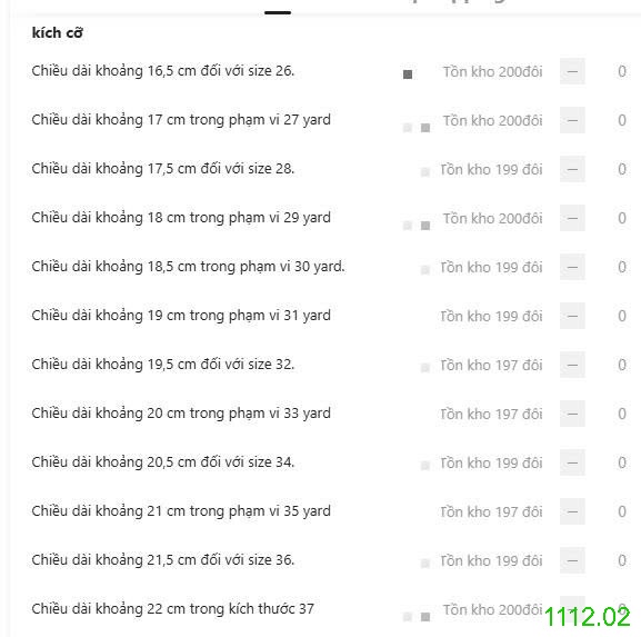 25HA1112.02 - GIÀY THỂ THAO BG