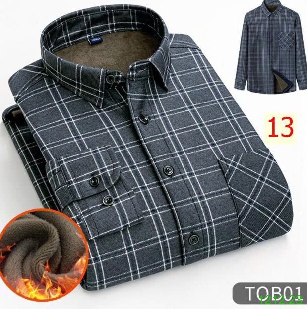 25HA1212.23 - ÁO SƠ MI KẺ LÓT LÔNG NAM