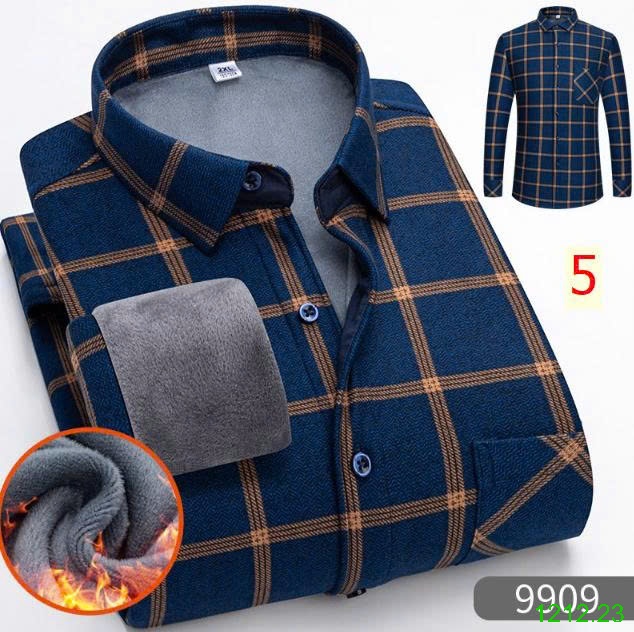 25HA1212.23 - ÁO SƠ MI KẺ LÓT LÔNG NAM