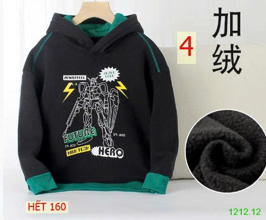 25HA1212.12 - ÁO NỈ HODDIE LÓT LÔNG BÉ TRAI HÃNG AKL