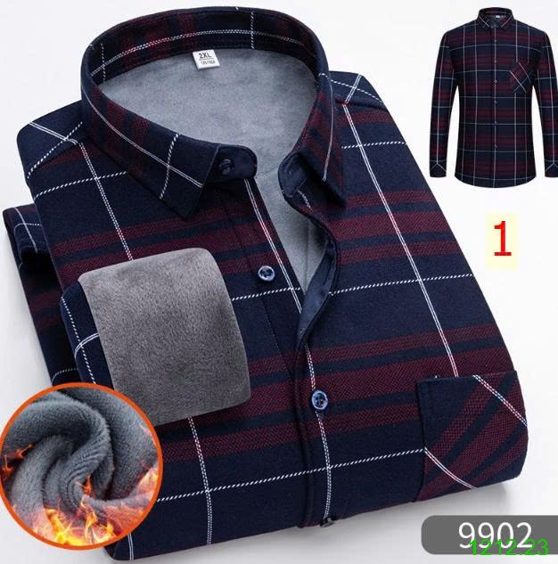 25HA1212.23 - ÁO SƠ MI KẺ LÓT LÔNG NAM