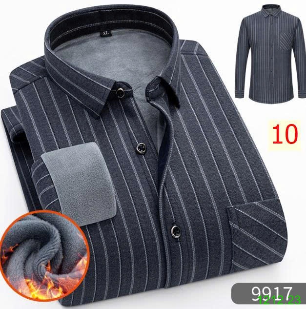 25HA1212.23 - ÁO SƠ MI KẺ LÓT LÔNG NAM
