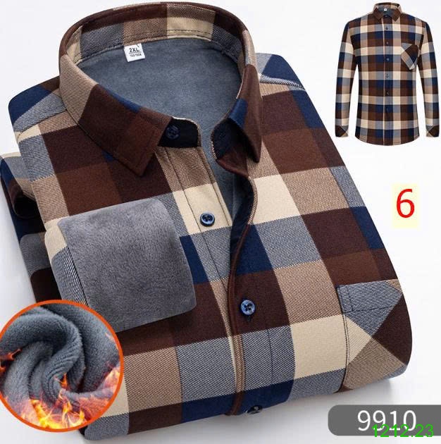 25HA1212.23 - ÁO SƠ MI KẺ LÓT LÔNG NAM