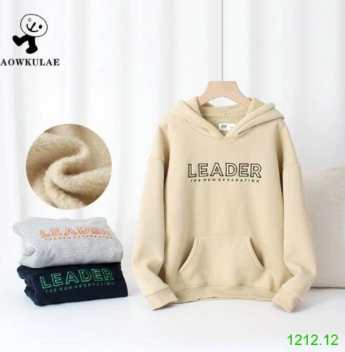 25HA1212.12 - ÁO NỈ HODDIE LÓT LÔNG BÉ TRAI HÃNG AKL