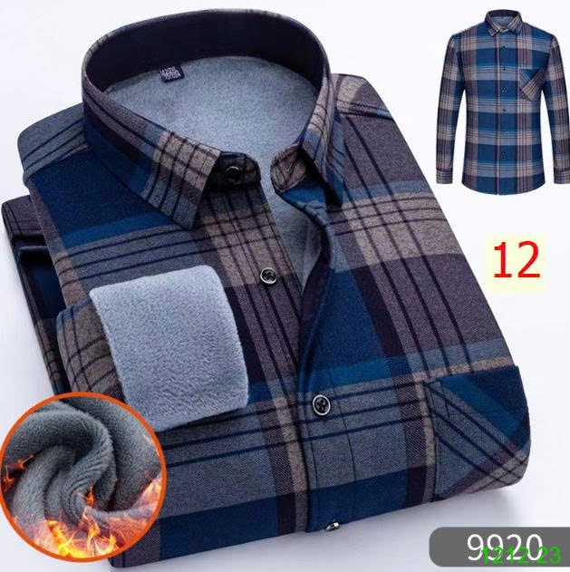 25HA1212.23 - ÁO SƠ MI KẺ LÓT LÔNG NAM