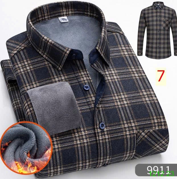 25HA1212.23 - ÁO SƠ MI KẺ LÓT LÔNG NAM
