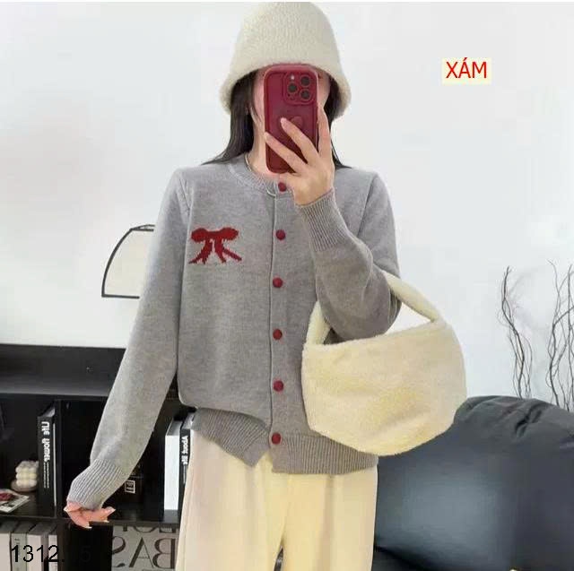 25HA1312.15 - CARDIGAN NƠ CHO NỮ