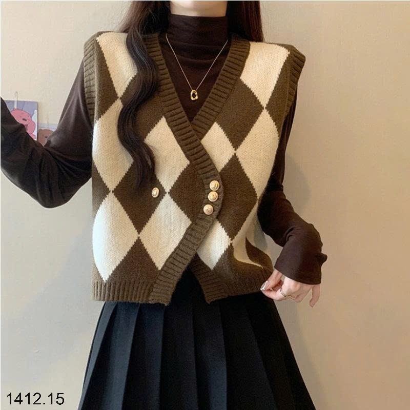 25HA1412.15 - ÁO GILE LEN CARO SIÊU XINH