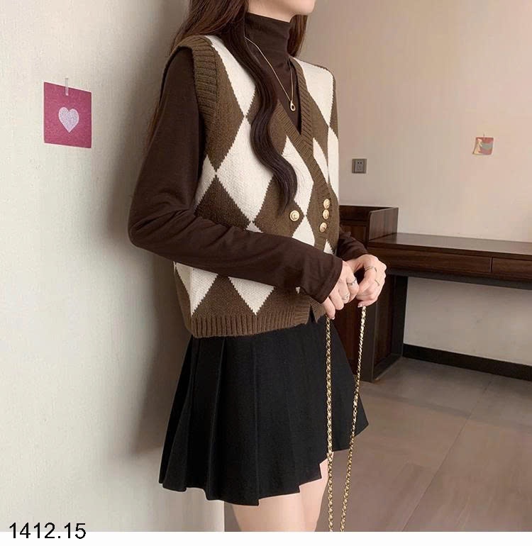 25HA1412.15 - ÁO GILE LEN CARO SIÊU XINH