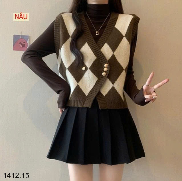 25HA1412.15 - ÁO GILE LEN CARO SIÊU XINH