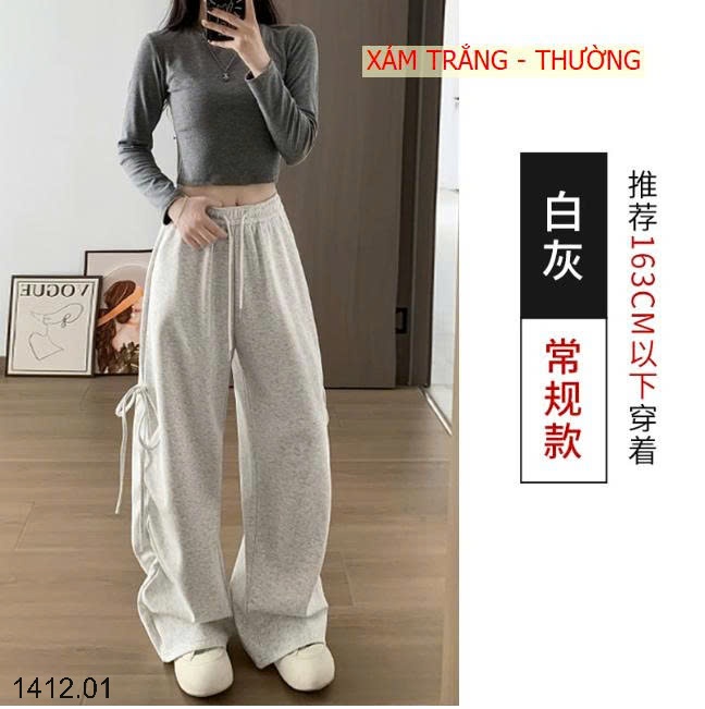 25HA1412.01 - QUẦN ỐNG SUÔNG BUỘC NƠ CHO NỮ