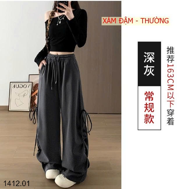 25HA1412.01 - QUẦN ỐNG SUÔNG BUỘC NƠ CHO NỮ