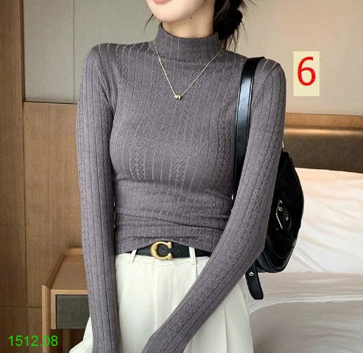 25HA1512.08 - ÁO LEN GÂN CỔ LỌ