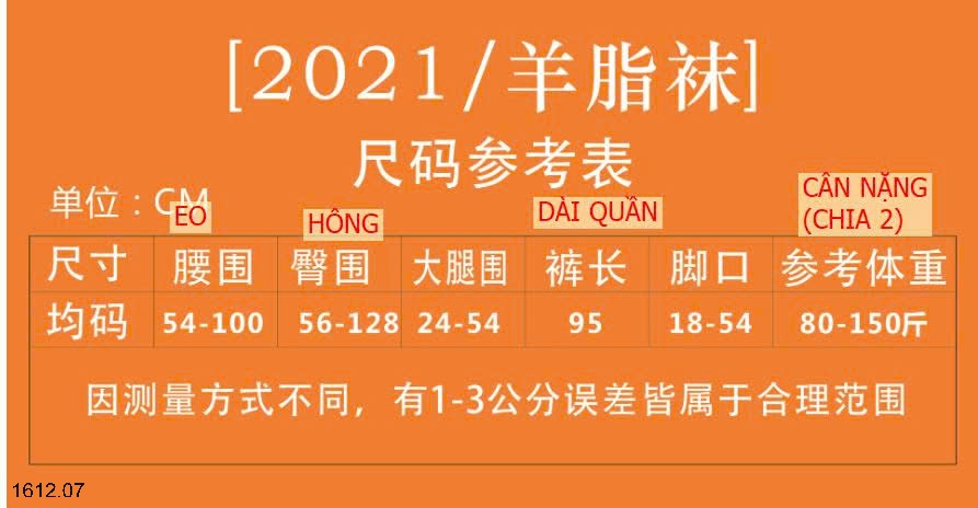 25HA1612.07 - QUẦN TẤT LÓT LÔNG CHO NỮ