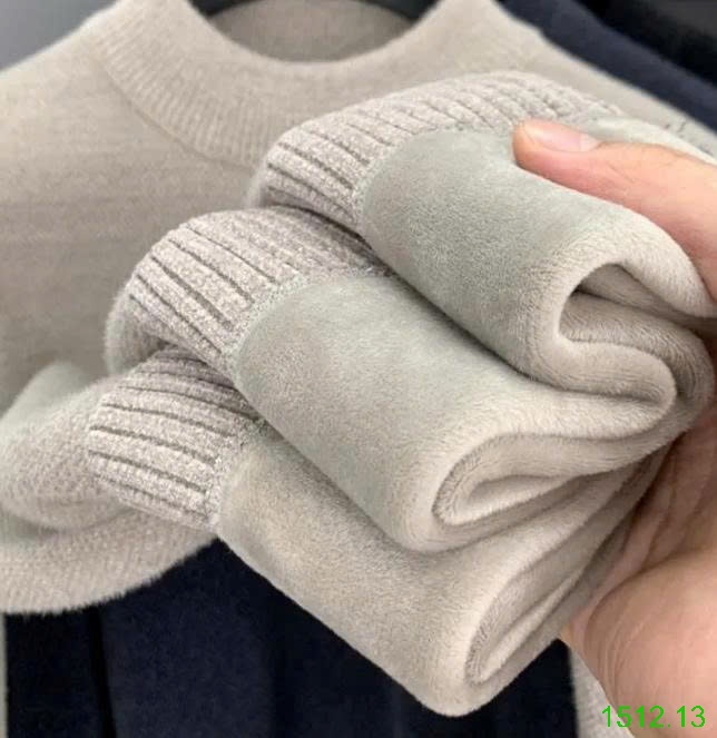 25HA1512.13 - ÁO LEN NAM CỔ TRÒN THÊU HÌNH NGỰA