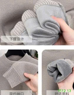 25HA1512.13 - ÁO LEN NAM CỔ TRÒN THÊU HÌNH NGỰA