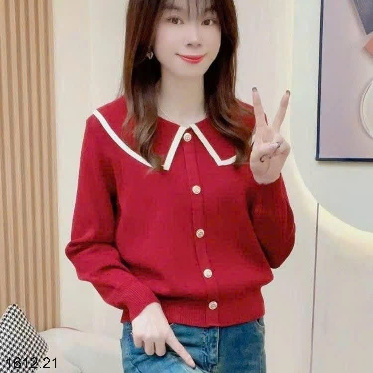 25HA1612.21 - ÁO LEN CỔ SEN CHO NỮ