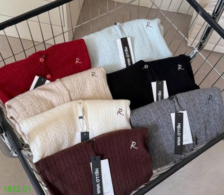 25HA1512.01 - ÁO LEN CARDIGAN MỎNG HELLO VAVA