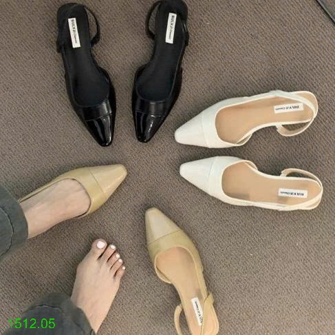 25HA1512.05 - SANDAL BÍT MŨI PHỐI DA BÓNG