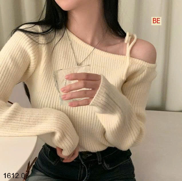 25HA1612.08 - ÁO LEN NỮ DÂY BUỘC VAI
