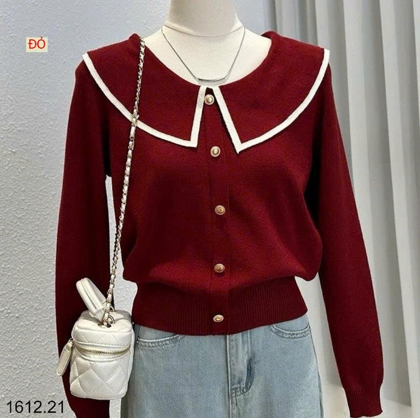 25HA1612.21 - ÁO LEN CỔ SEN CHO NỮ