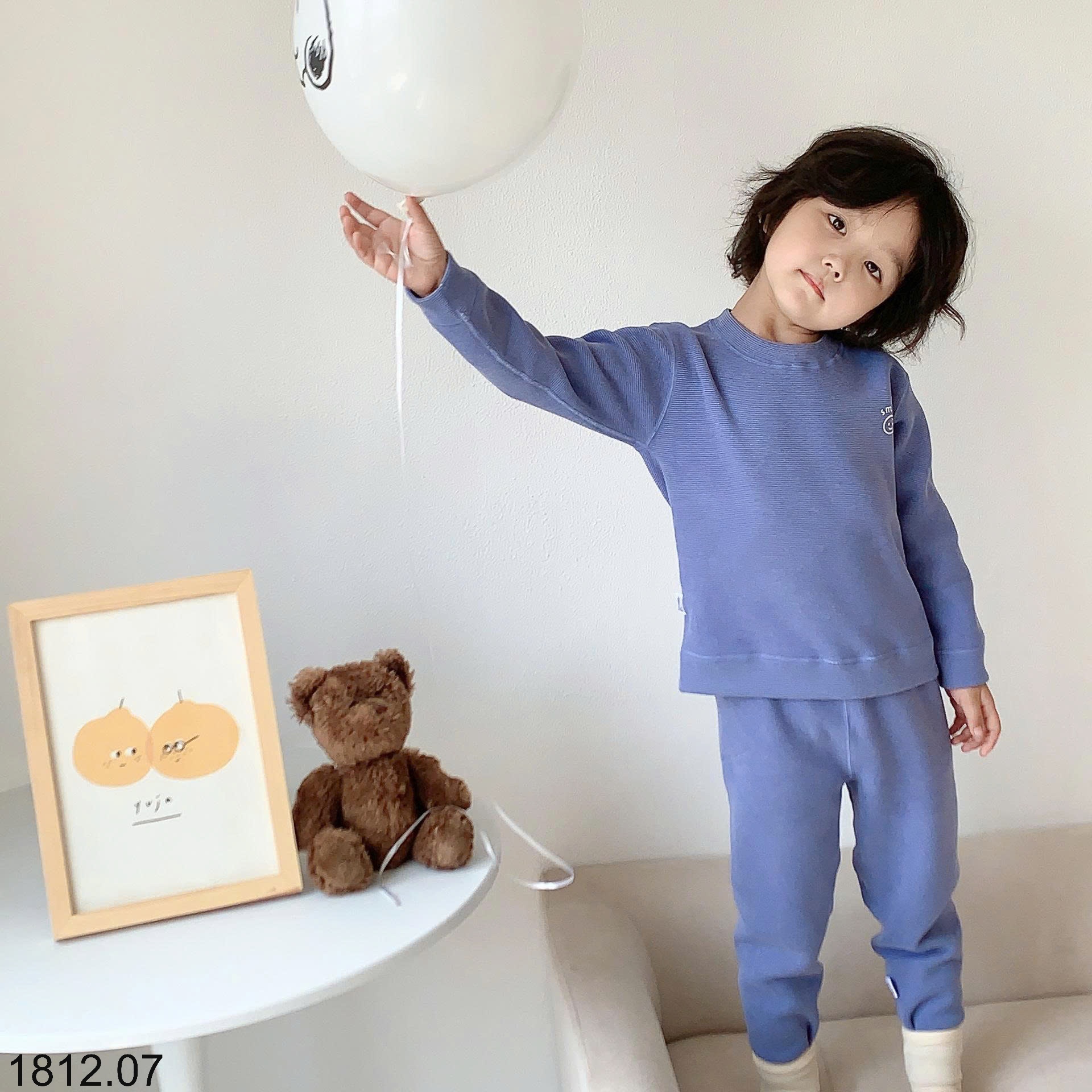 25HA1812.07 - BỘ NỈ KẺ LÓT LÔNG CỪU SIÊU ẤM CHO BÉ