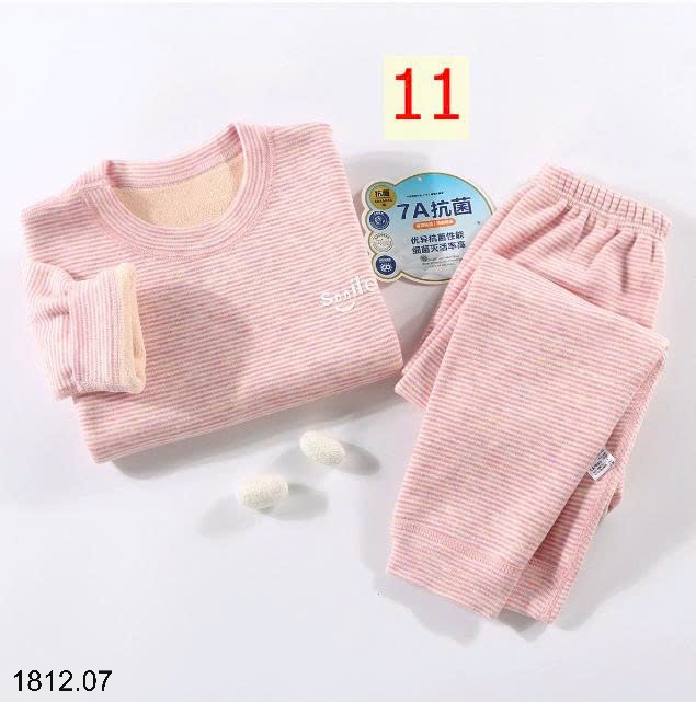 25HA1812.07 - BỘ NỈ KẺ LÓT LÔNG CỪU SIÊU ẤM CHO BÉ