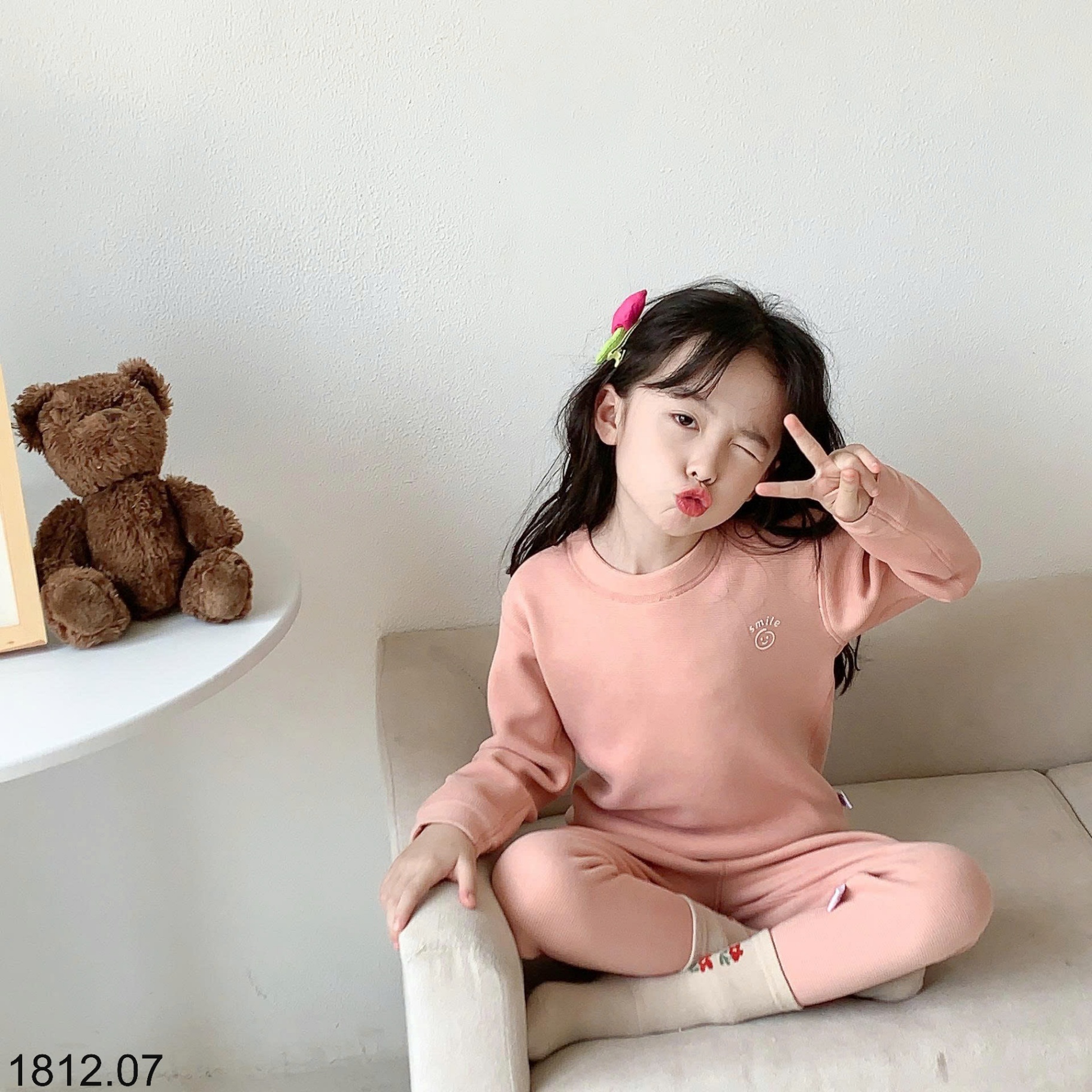 25HA1812.07 - BỘ NỈ KẺ LÓT LÔNG CỪU SIÊU ẤM CHO BÉ
