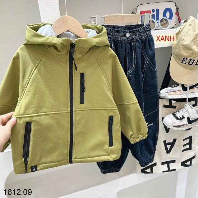 25HA1812.09 - ÁO KHOÁC NỈ LÓT LÔNG SIÊU ẤM BÉ TRAI KACADY