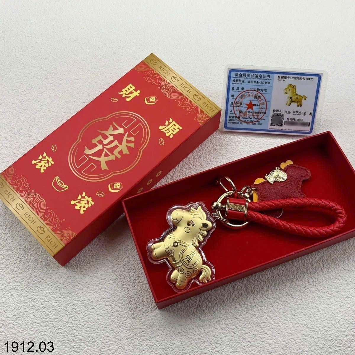 25HA1912.03 - MÓC ĐEO CHARM NGỰA VÀNG