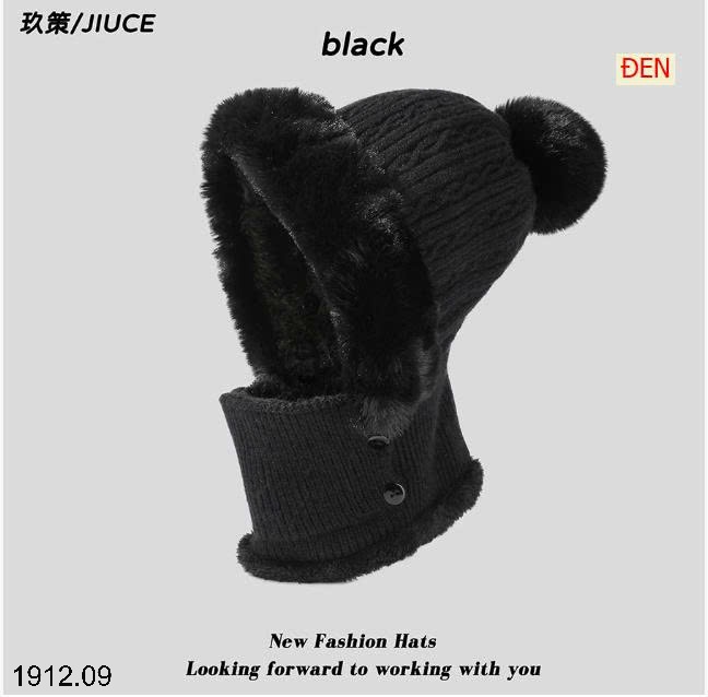 25HA1912.09 - MŨ LEN LÓT LÔNG CỔ LIỀN HÃNG JIUCE