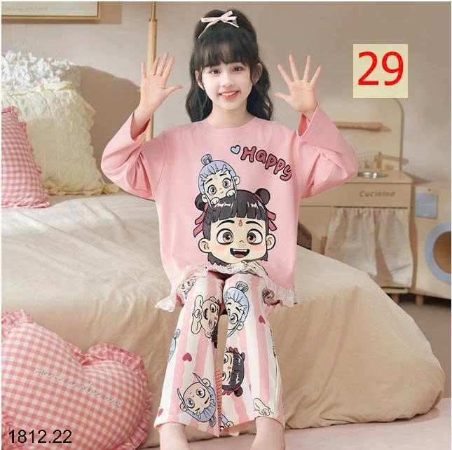 25HA1812.22 - BỘ MẶC NHÀ COTTON QUẢNG CHÂU MẸ CON