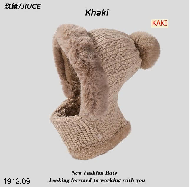 25HA1912.09 - MŨ LEN LÓT LÔNG CỔ LIỀN HÃNG JIUCE
