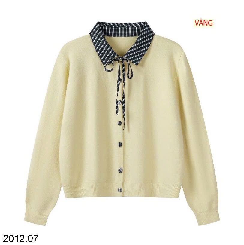 25HA2012.07 - ÁO LEN MIX CỔ ĐỨC KẺ