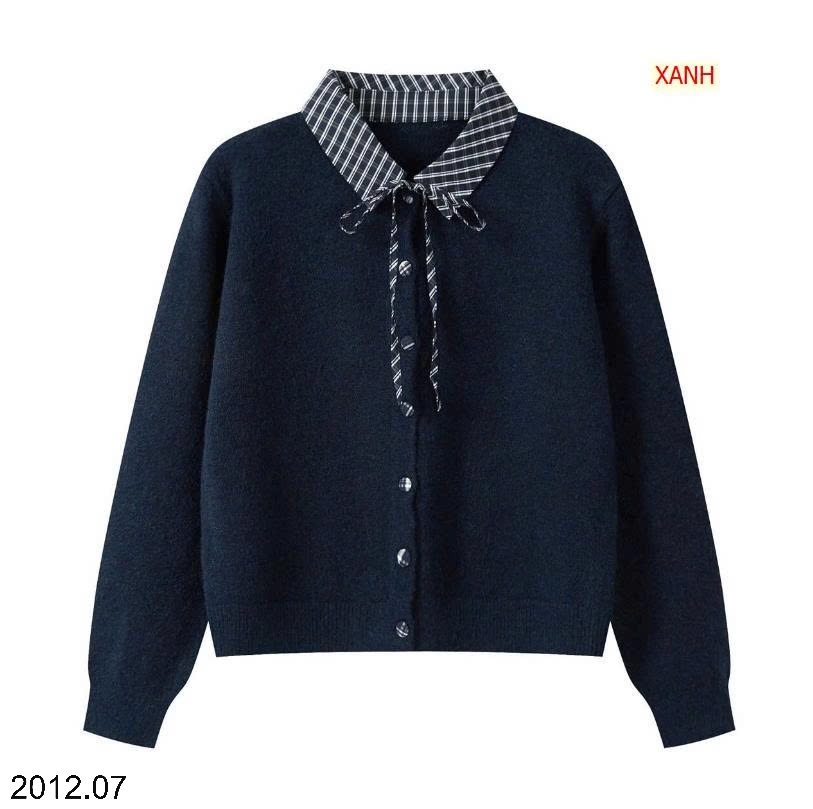 25HA2012.07 - ÁO LEN MIX CỔ ĐỨC KẺ