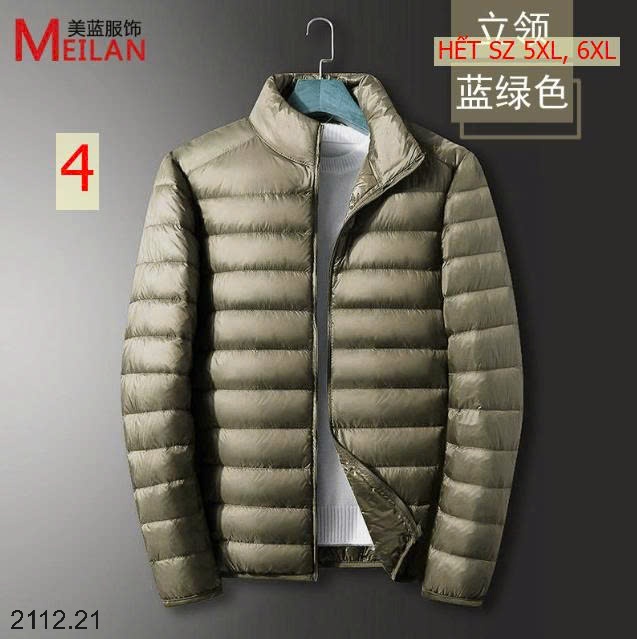 25HA2112.21 - ÁO PHAO NAM LÔNG VŨ CỔ ĐỨNG HÃNG MEILAN