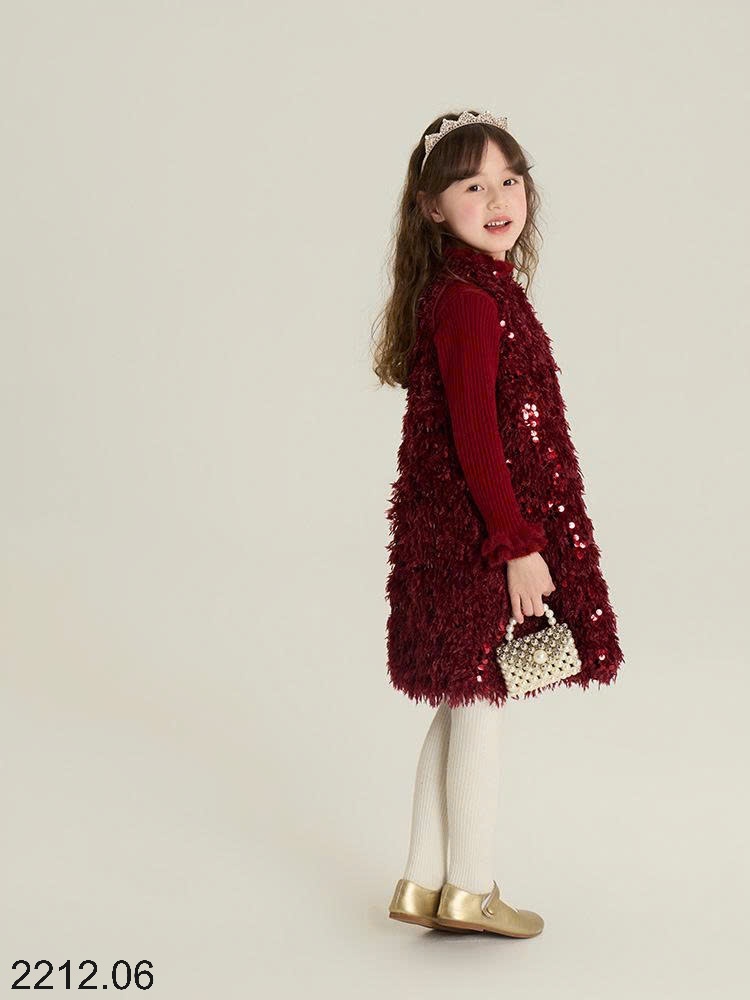25HA2212.06 - VÁY ĐÍNH SEQUIN BÉ GÁI HÃNG AMBB