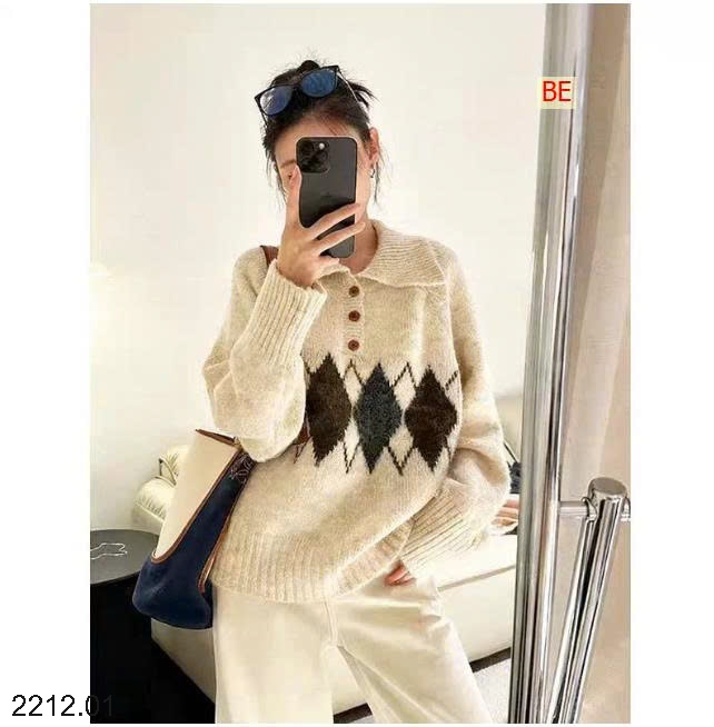 25HA2212.01 - ÁO LEN CỔ POLO NỮ