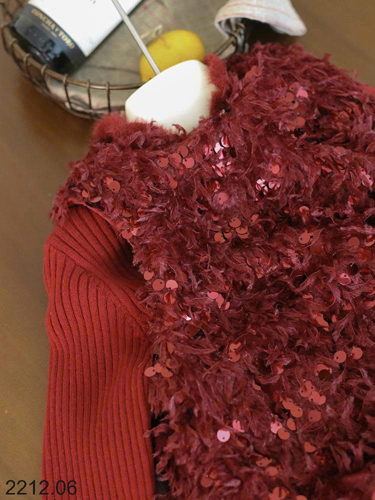25HA2212.06 - VÁY ĐÍNH SEQUIN BÉ GÁI HÃNG AMBB