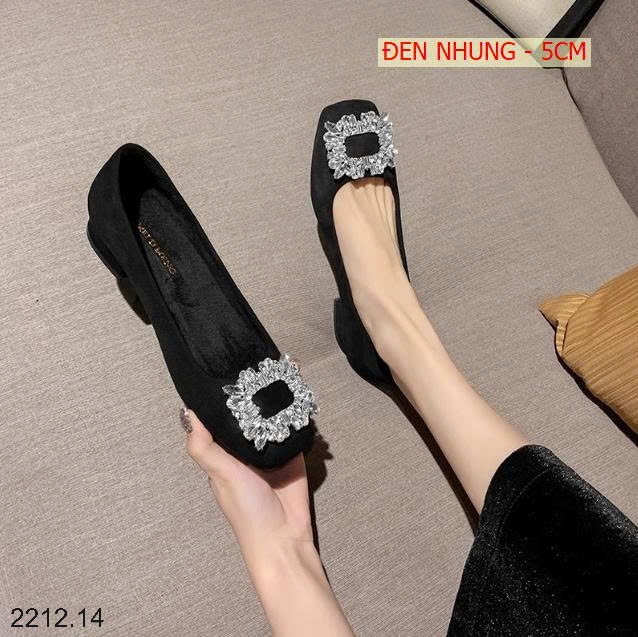 25HA2212.14 - GIÀY CAO GÓT ĐÍNH ĐÁ KIỂU PHÁP