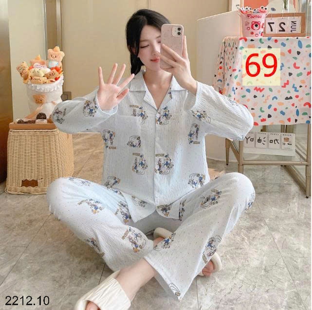 25HA2212.10 - BỘ NGỦ HOẠ TIẾT NỮ