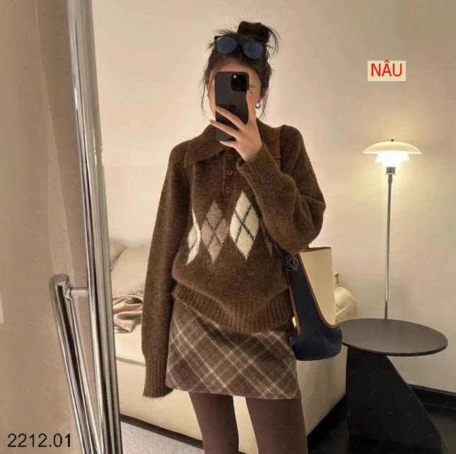 25HA2212.01 - ÁO LEN CỔ POLO NỮ