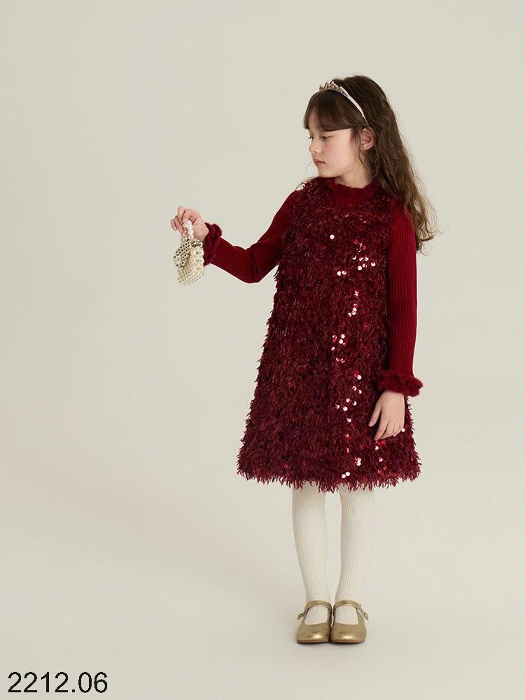 25HA2212.06 - VÁY ĐÍNH SEQUIN BÉ GÁI HÃNG AMBB