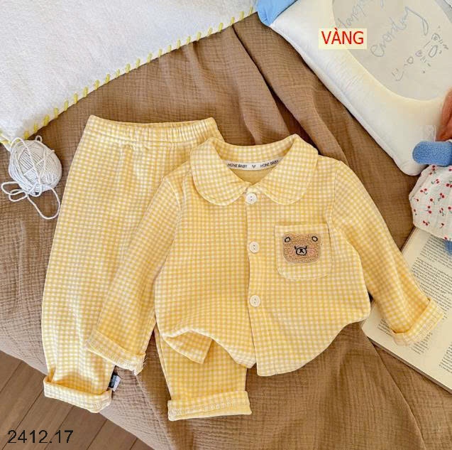 25HA2412.17 - BỘ PIZAMA KẺ CARO CHO BÉ
