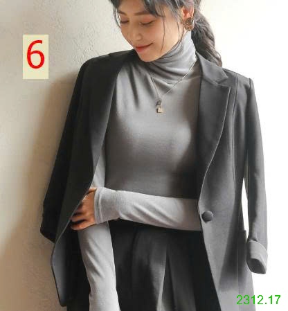 25HA2312.17 - ÁO GIỮ NHIỆT CỔ 5 PHÂN CHO NỮ