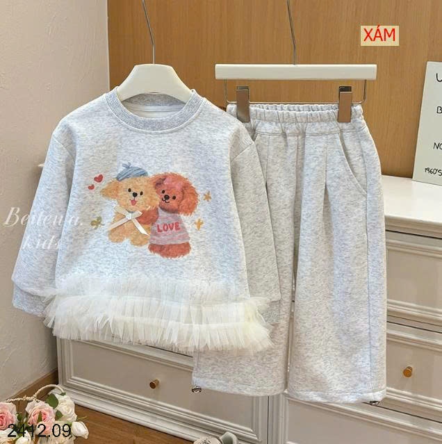 25HA2412.09 - BỘ NỈ VIỀN REN BG