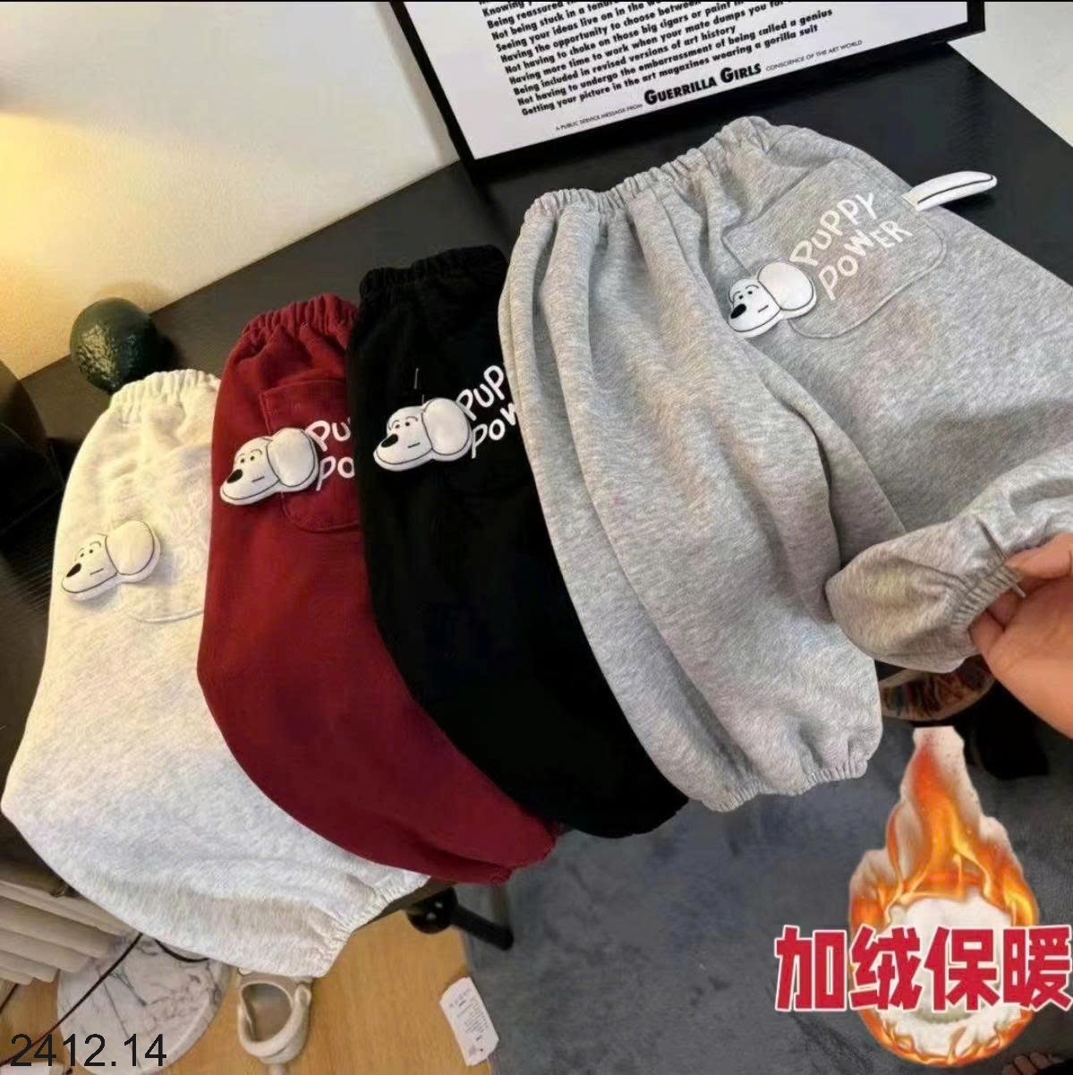25HA2412.14 - QUẦN NỈ LÓT LÔNG HOẠT HÌNH CHO BÉ