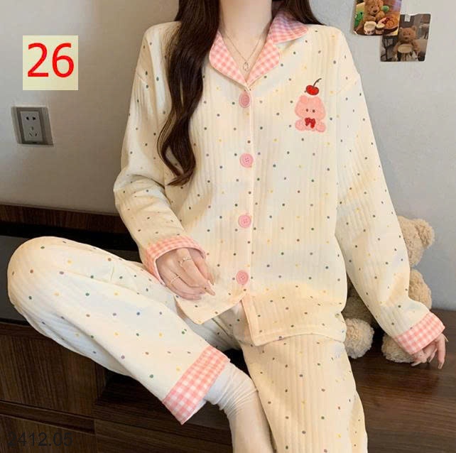 25HA2412.05 - BỘ NGỦ MÈO DỄ THƯƠNG CHO NỮ