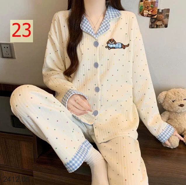 25HA2412.05 - BỘ NGỦ MÈO DỄ THƯƠNG CHO NỮ