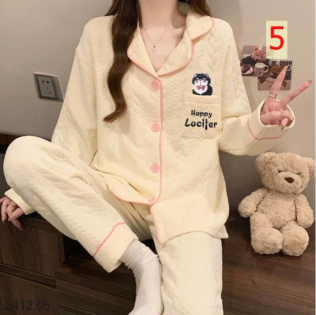 25HA2412.05 - BỘ NGỦ MÈO DỄ THƯƠNG CHO NỮ